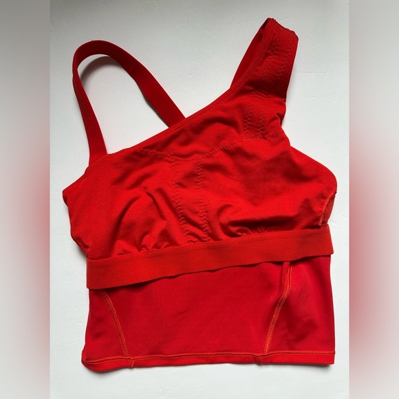 Lululemon Women's Everlux Asymmetrical Tennis Tank Top red Sz 0 - Picture 9 of 9